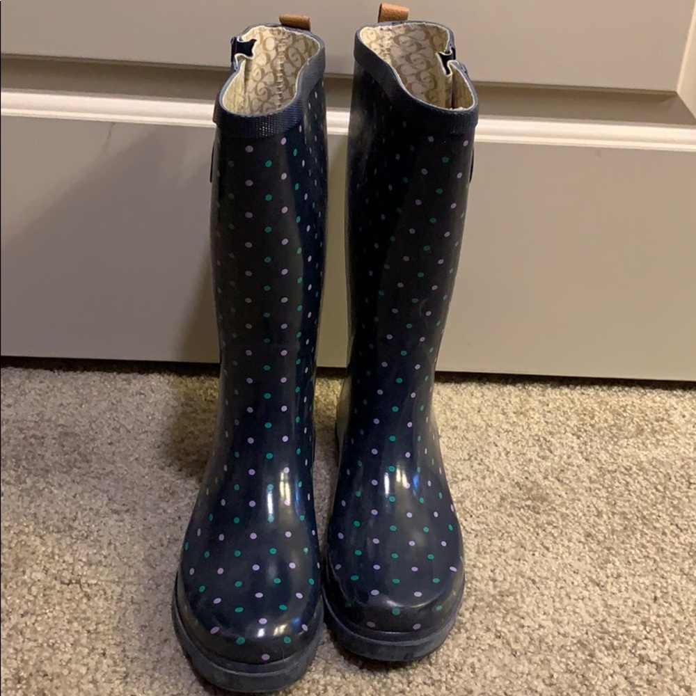 Chooka polka dot rain boots